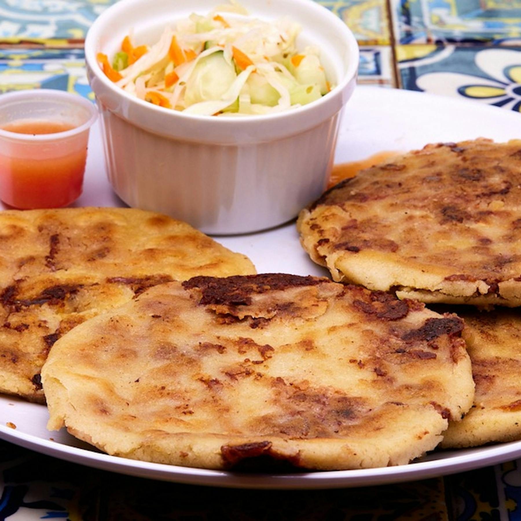Carne Asada & Cheese Pupusa.