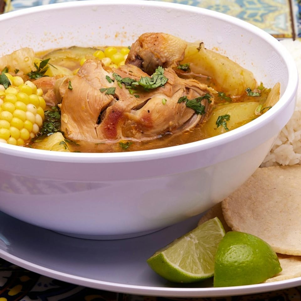 Delicious Chicken Soup and Latin Flavors